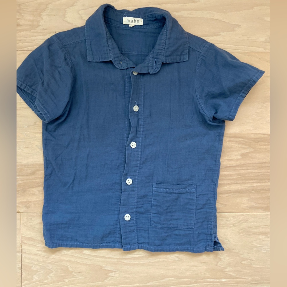 Mabo double gauze button-up 6/7y
